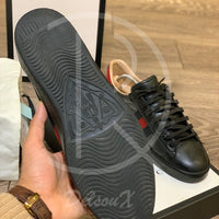 Gucci Ace Bee ’Black Leather’ (44) 🌤