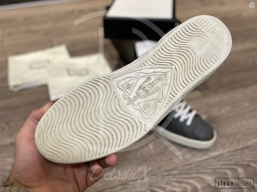 Gucci Ace 'Grey Signature' Leather (43.5) 🌚