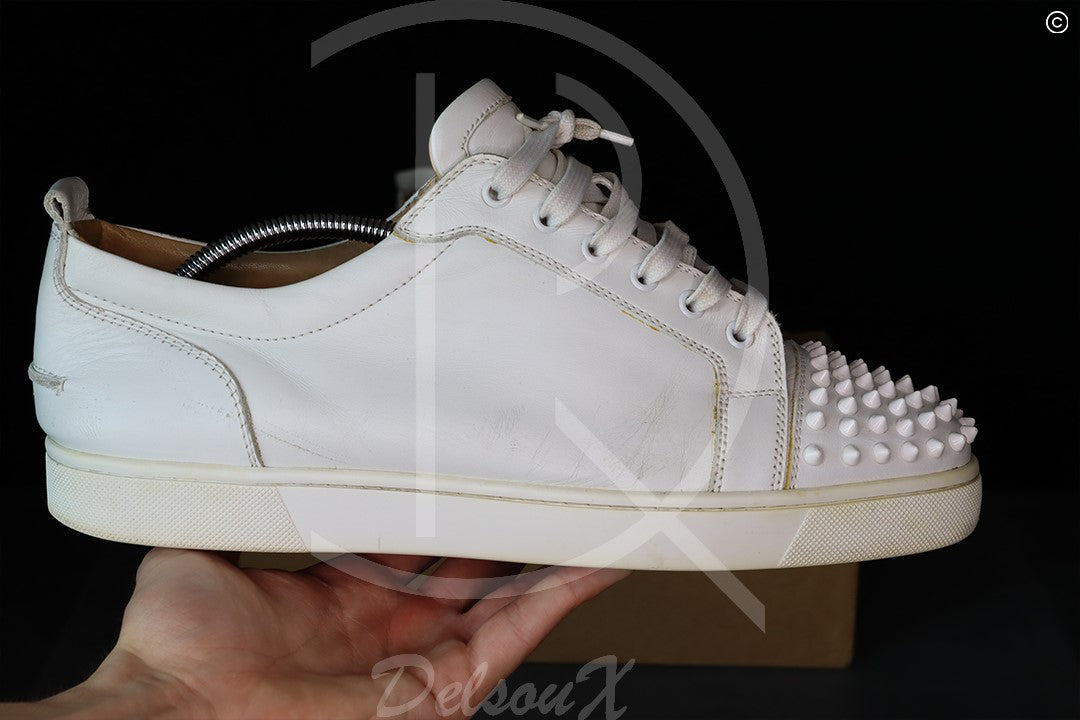 Christian Louboutin 'White Leather' Junior Spikes (44.5) 🪙