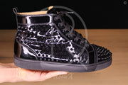 Christian Louboutin Louis Spikes Orlato Flat 'Black Patent Leather' (42) 🕺🏼