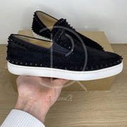 Christian Louboutin 'Black Suede' Pik Boat (42.5) 🖤