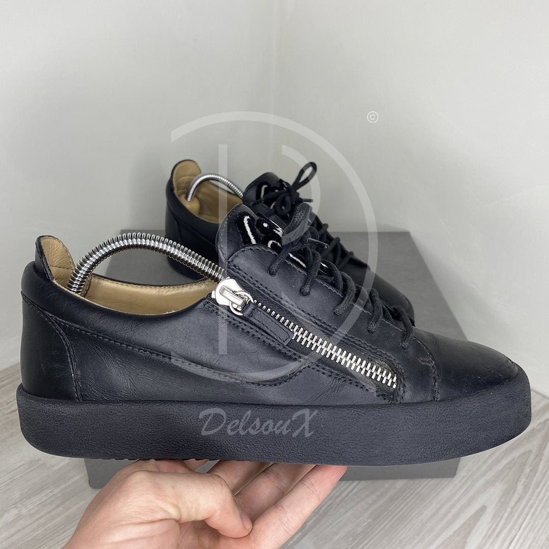 Giuseppe Zanotti Frankie 'All Black' Low Croc Zipped (41.5)