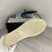 Gucci Sneakers,  Supreme GG Canvas 'Bloom' Print Blue Flower Slip On (43)