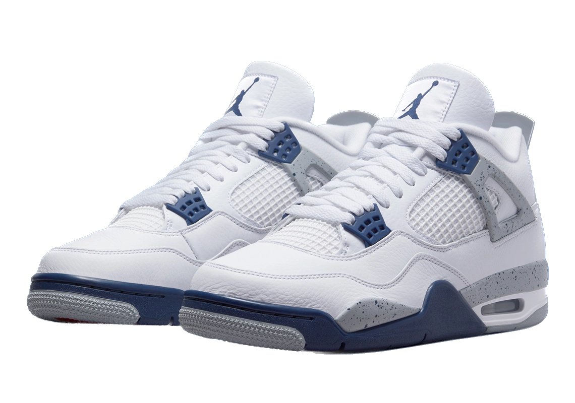 Nike Sneakers, Nike Air Jordan 4 'White Midnight Navy’ 🫐
