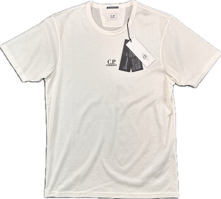 C.P. Company T-Shirt, Herre 'Hvid' (Medium + X-Large)