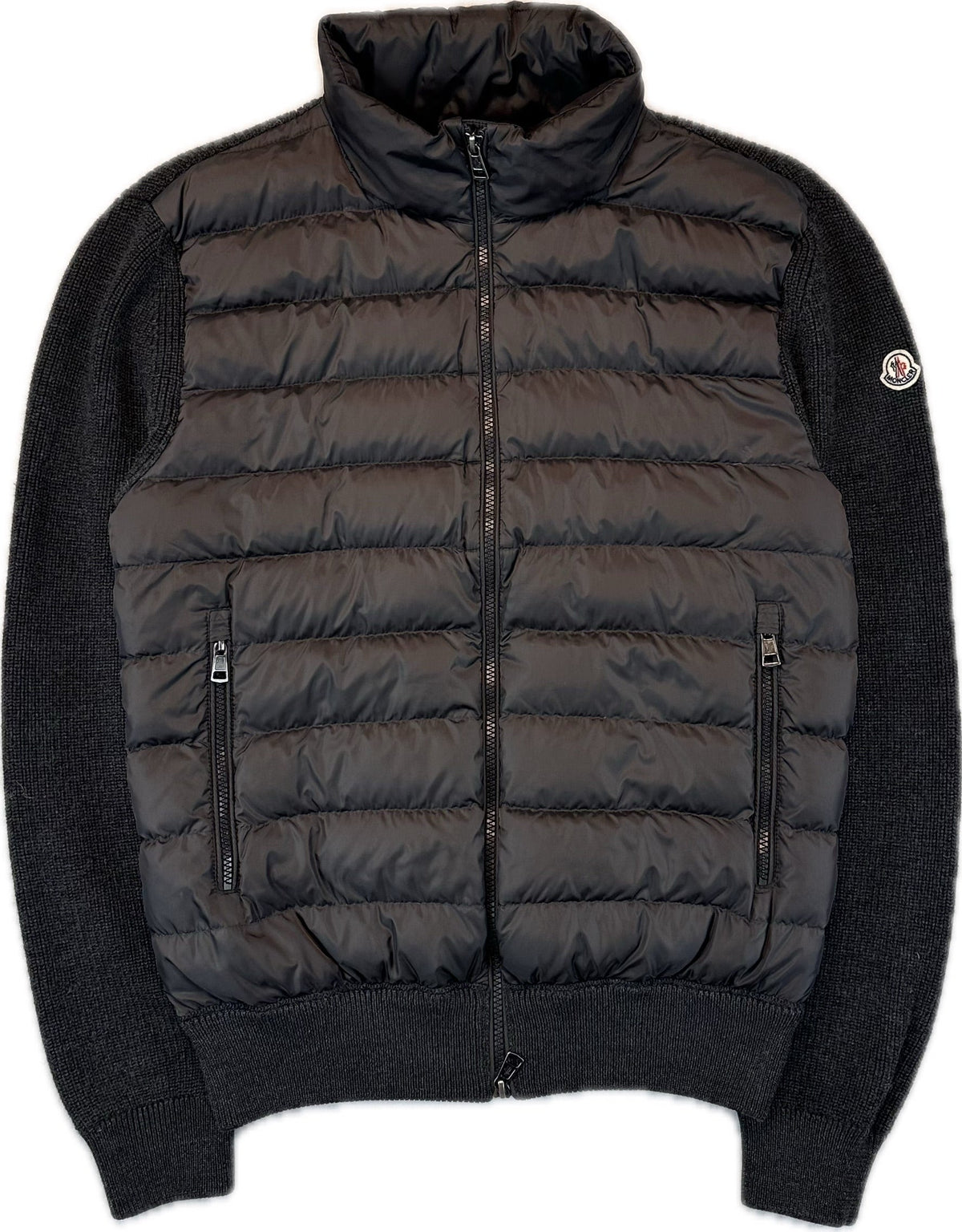 Moncler Cardigan, Herre 'Sort/Grå' Maglione Tricot (Large)