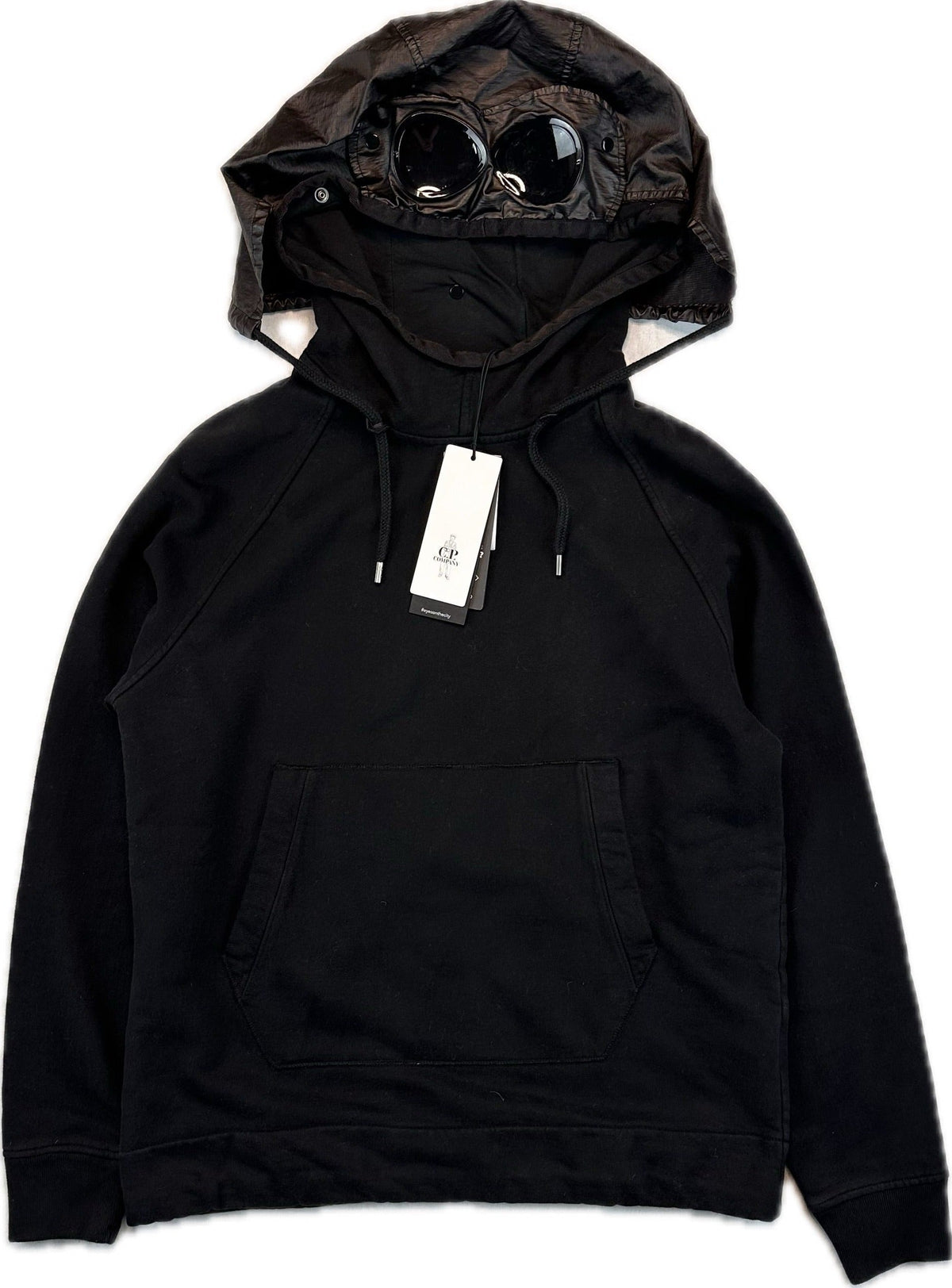 C.P. Company Hoodie, Herre Googles 'Sort' (Large)