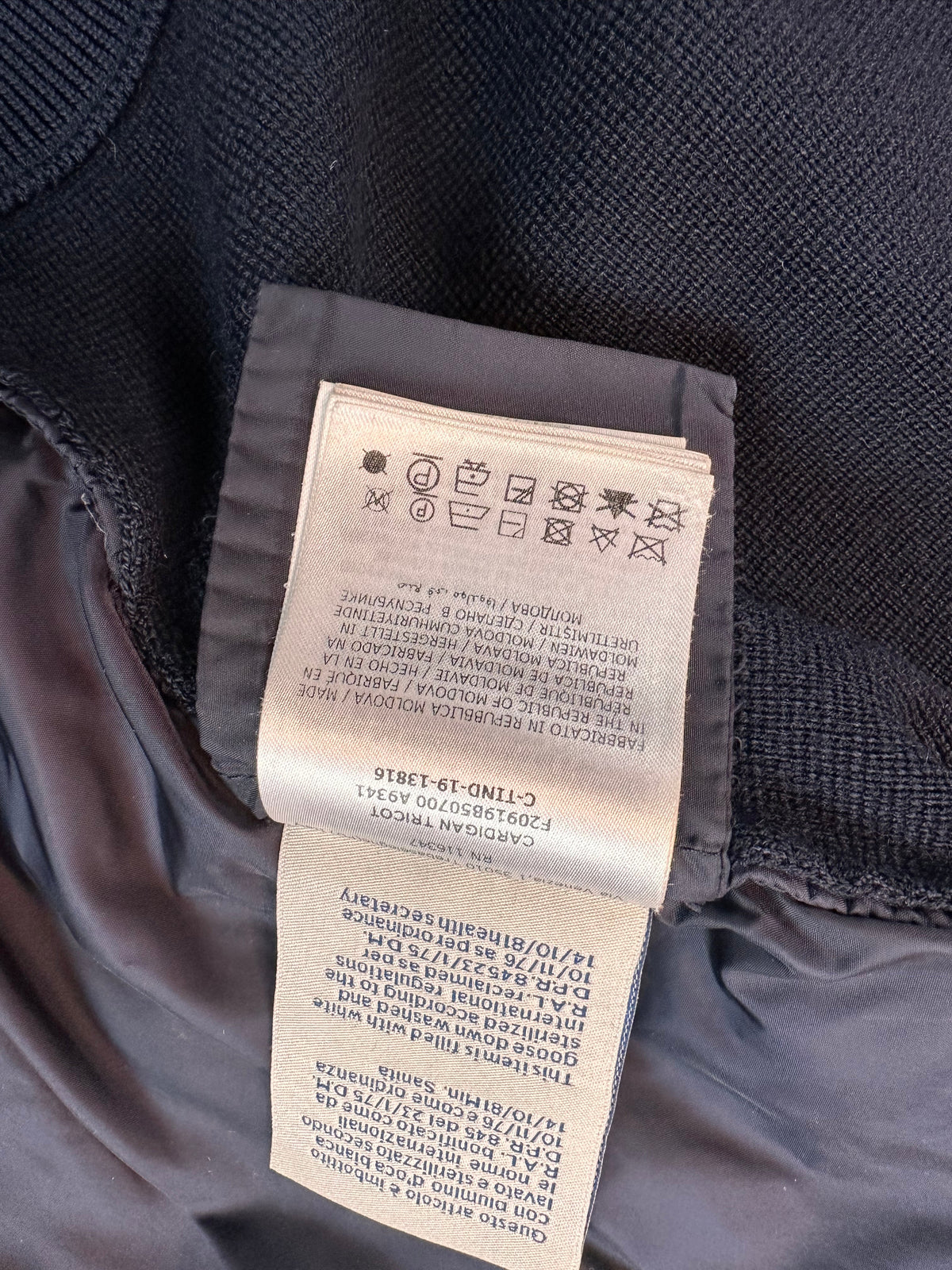 Moncler Cardigan, Herre 'Mørkeblå' Maglia (Large)