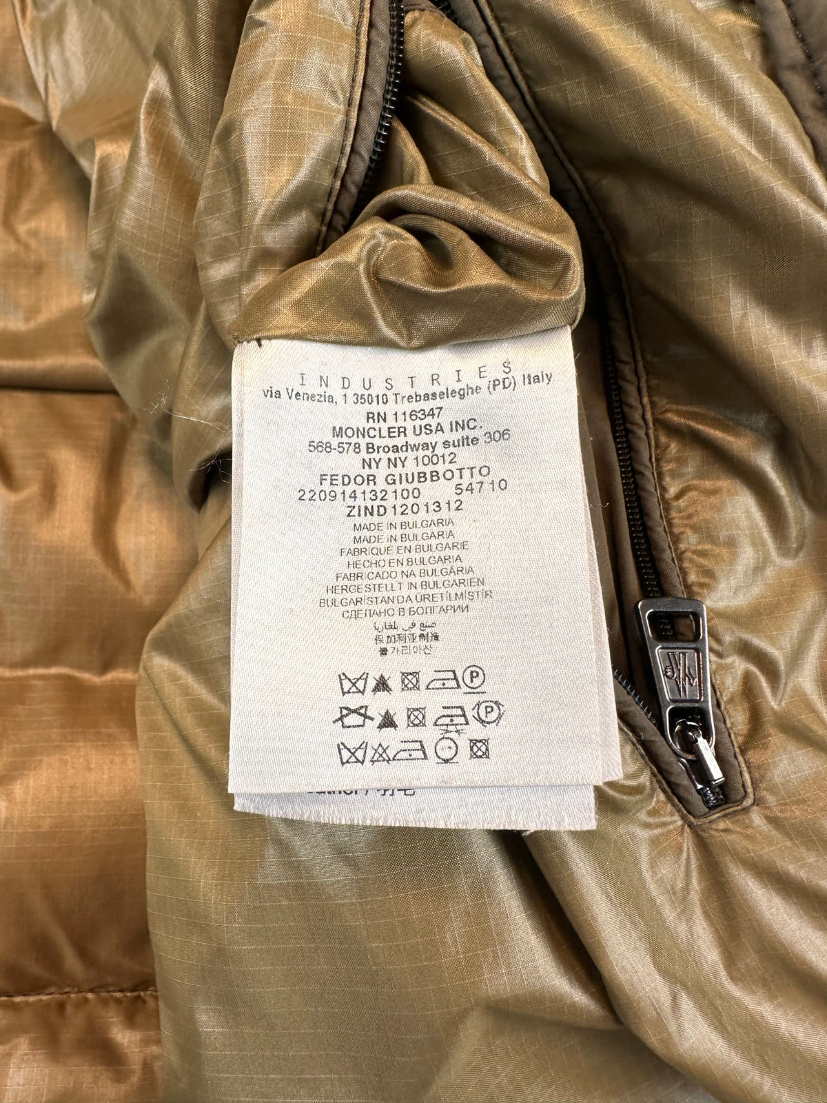 Moncler Vinterjakke, Herre 'Brun' Fedor (M5 / X-Large)