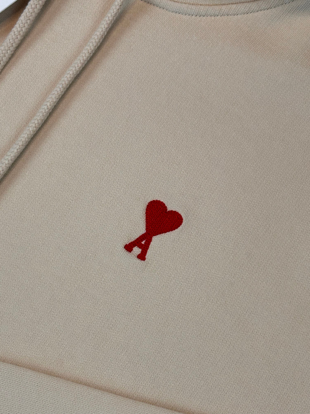 AMI Crewneck, Herre Heart 'Beige' (XX-Large) 😁