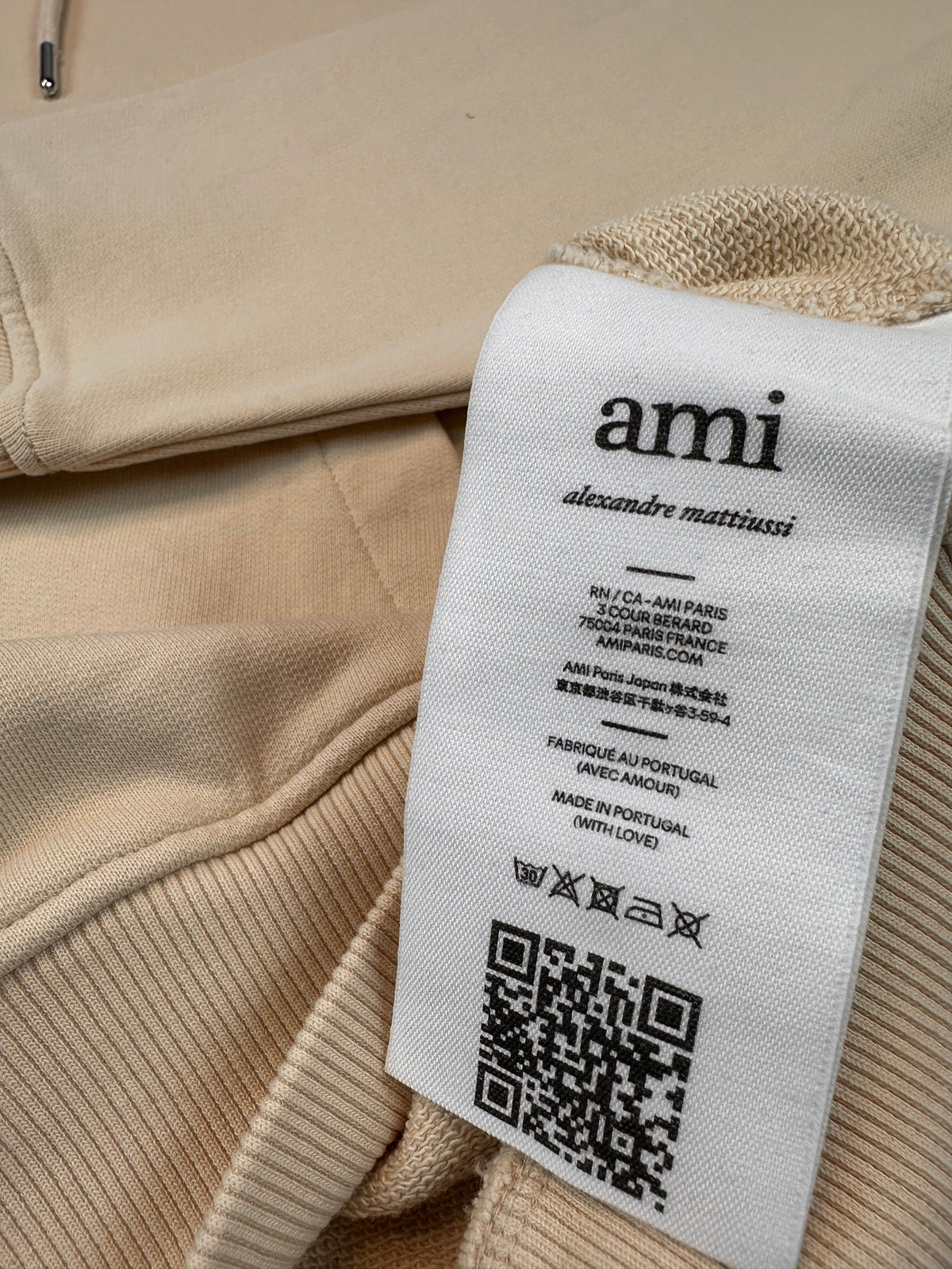 AMI Crewneck, Herre Heart 'Beige' (XX-Large) 😁
