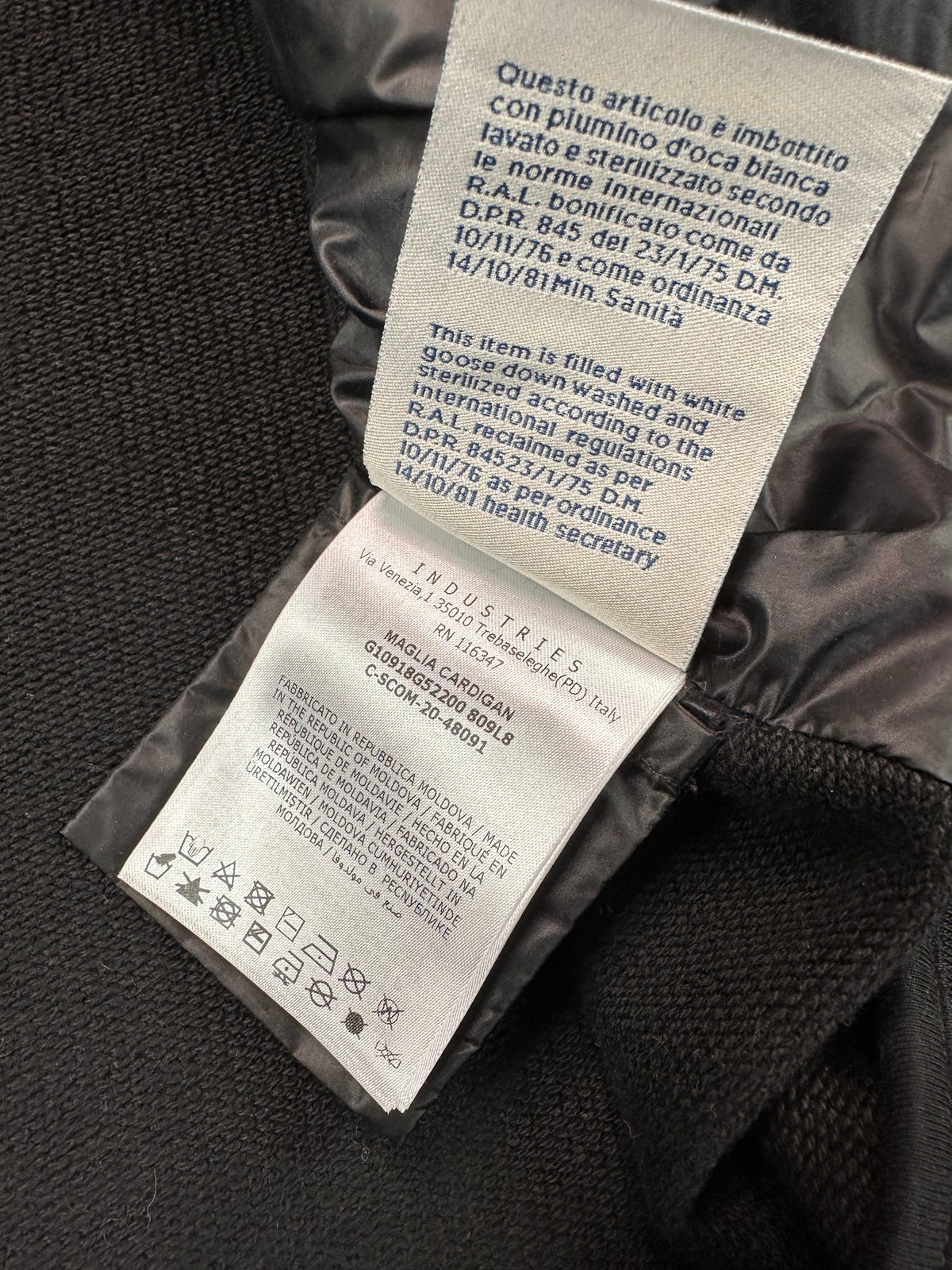 Moncler Cardigan, Herre 'Sort' 123 (Large)