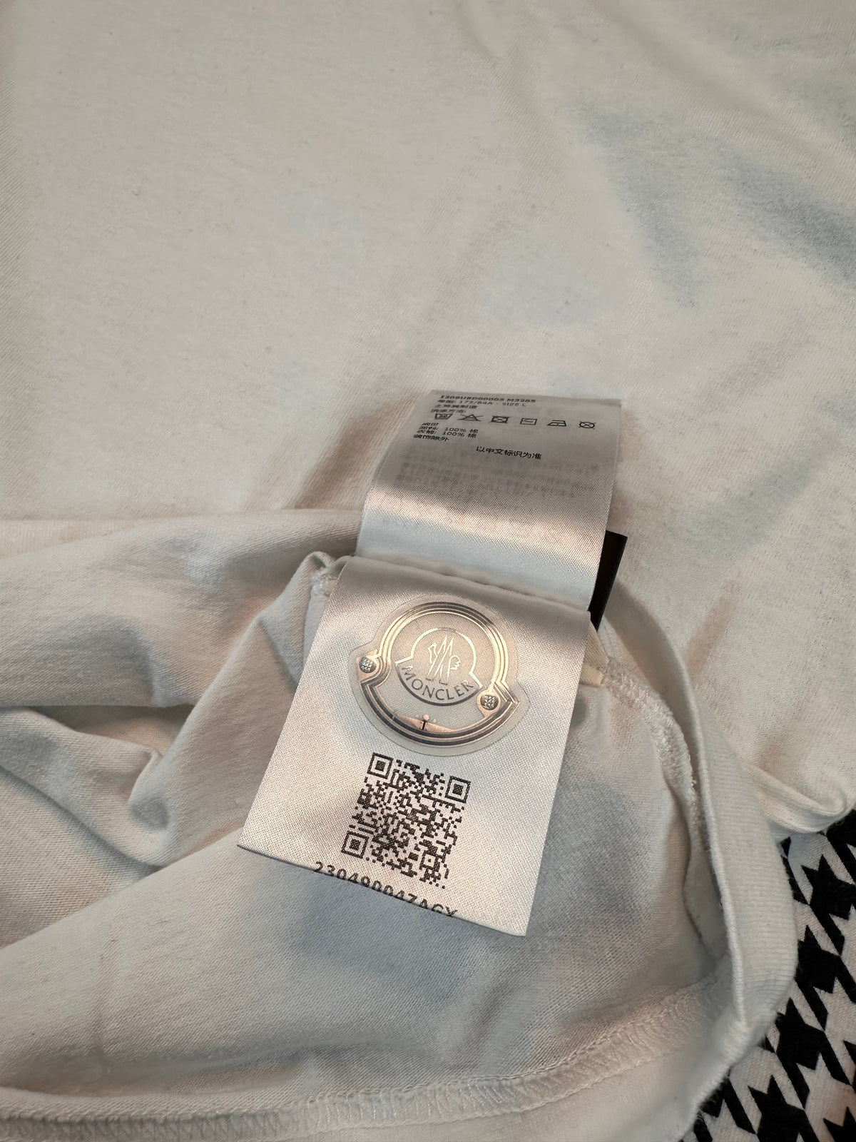 Moncler T-Shirt, Herre Langærmet 'Hvid' Genius (Large')