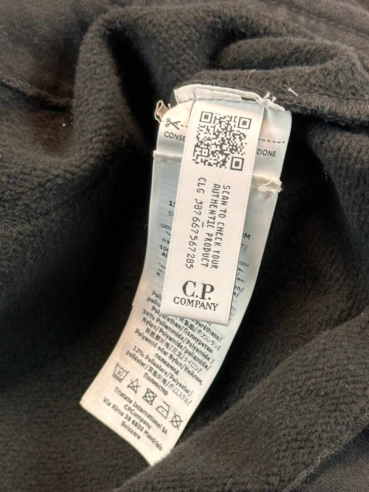 C.P. Company Hoodie, Herre Goggles 'Sort' (Medium)