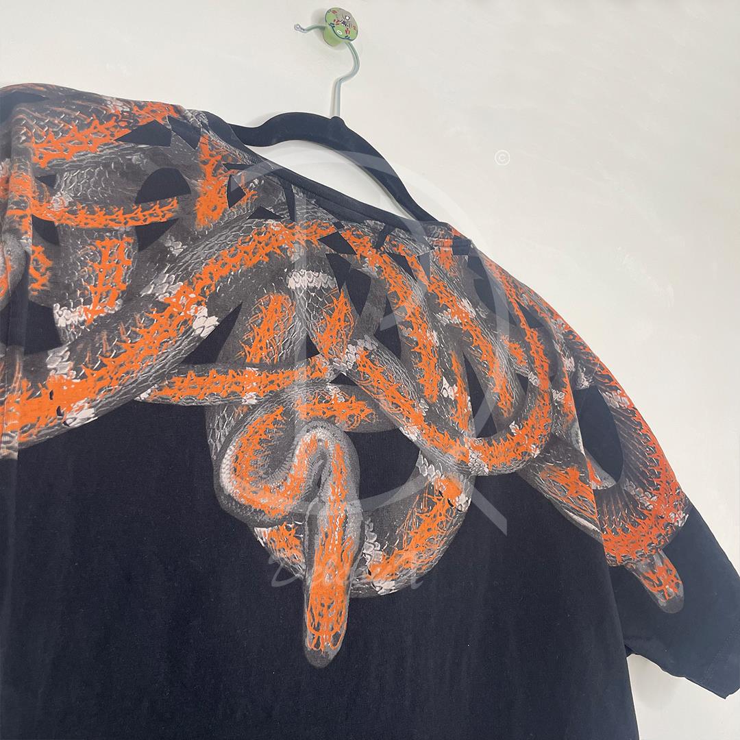 Marcelo Burlon Moa Black 'Snake Print' (S) 🐍
