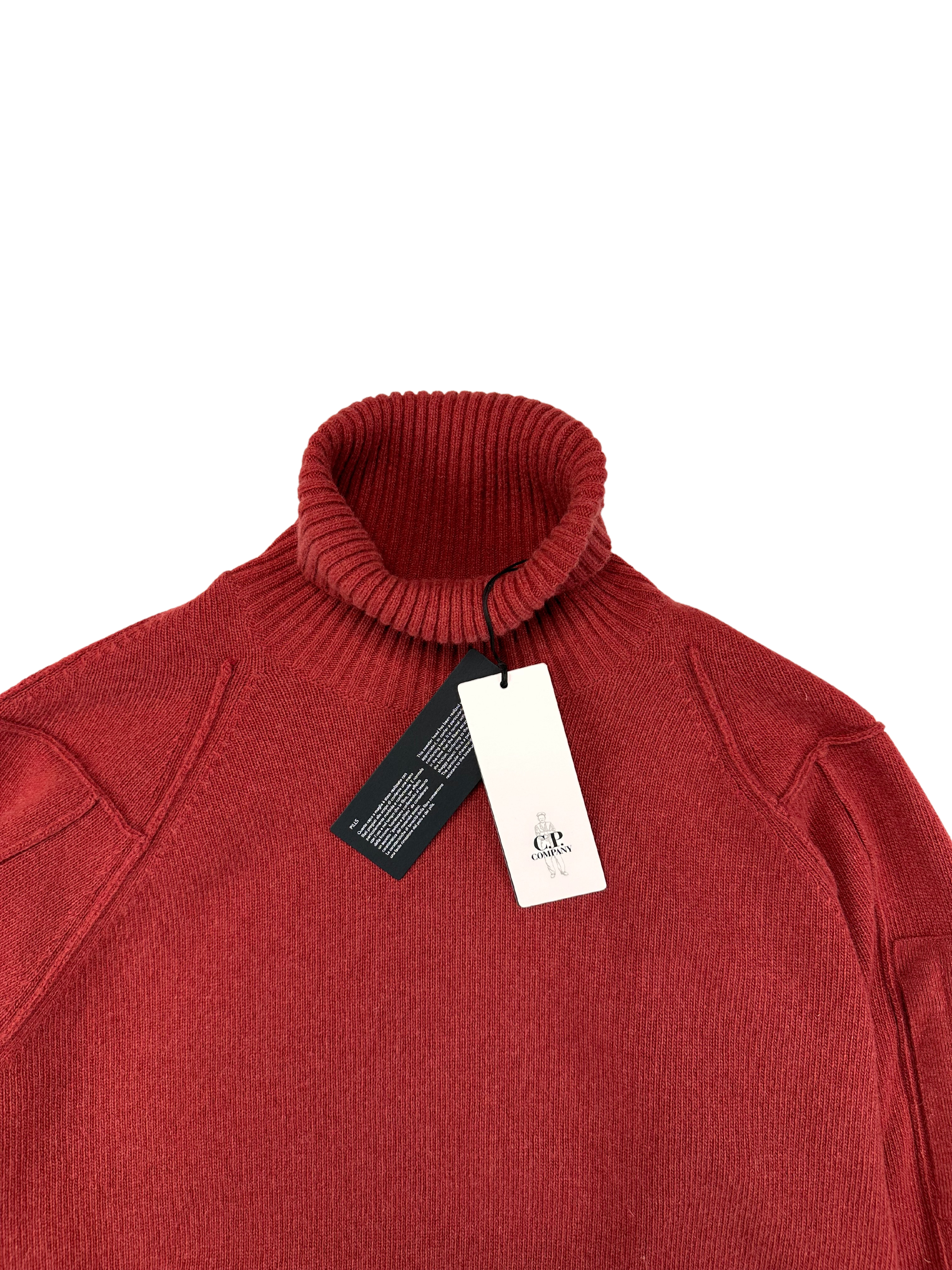 C.P. Company TurtleNeck, Herre Lambswool 'Rød' (Large / 50)