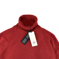 C.P. Company TurtleNeck, Herre Lambswool 'Rød' (Large / 50)