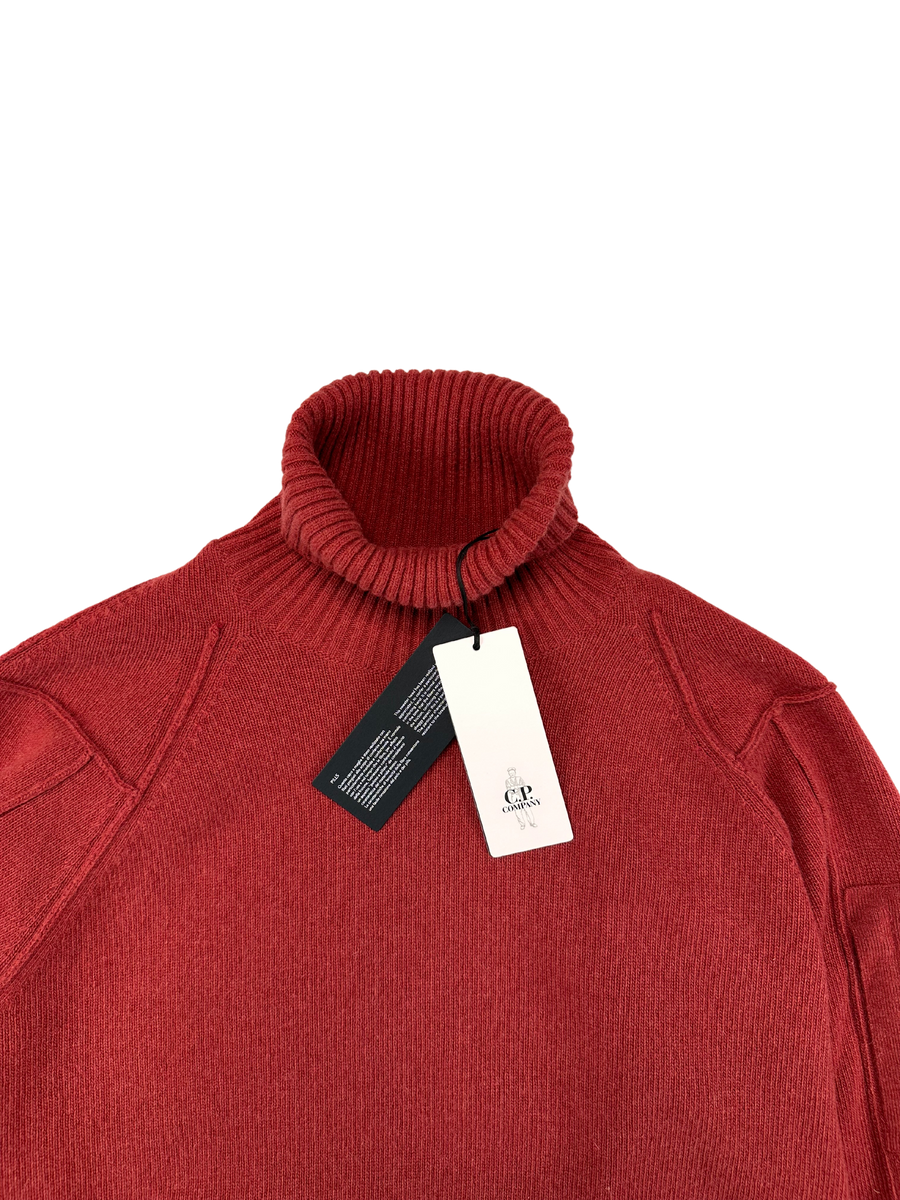 C.P. Company TurtleNeck, Herre Lambswool 'Rød' (Large / 50)