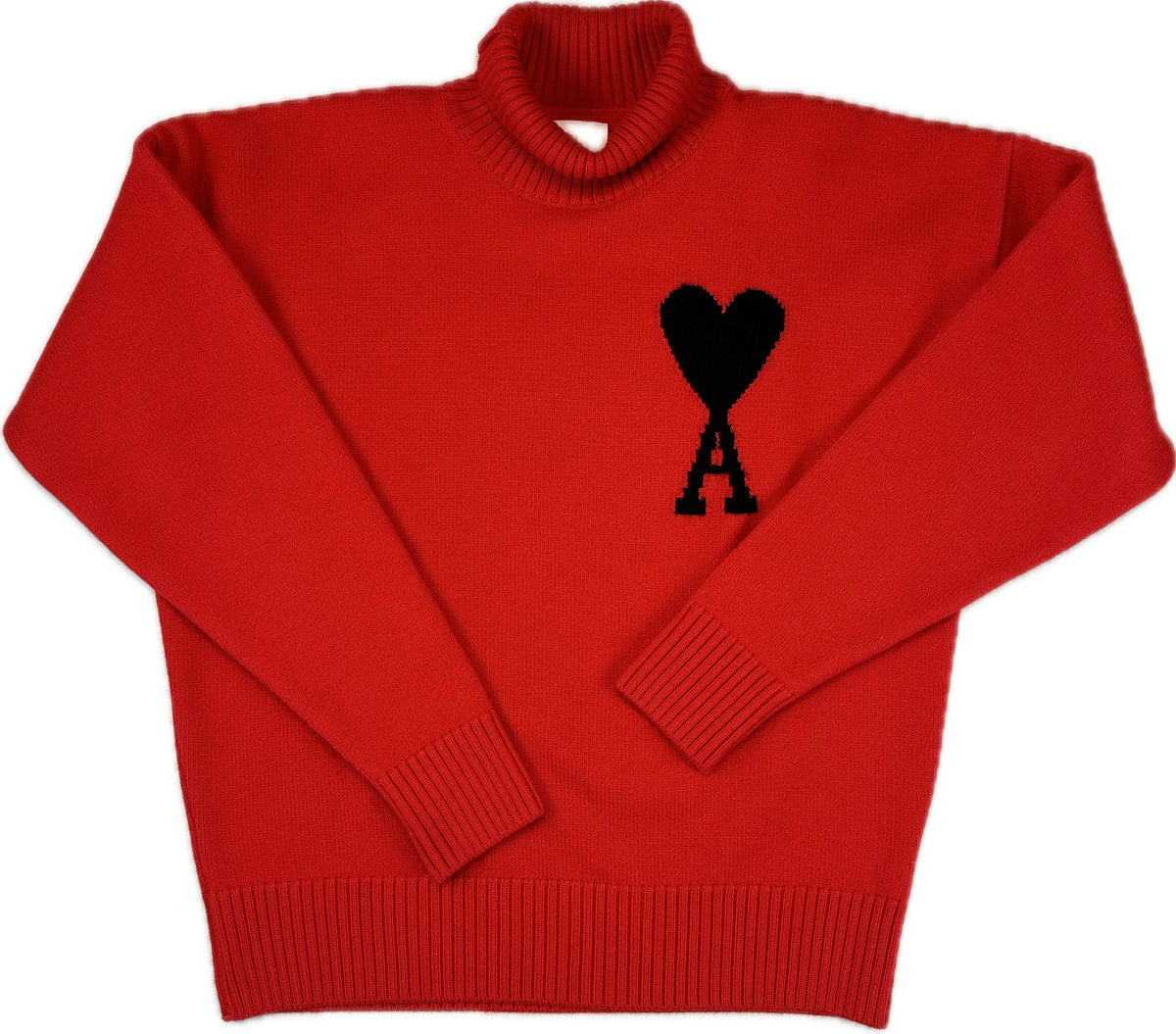 AMI Turtleneck, Herre Heart 'Rød' (Large) 😁