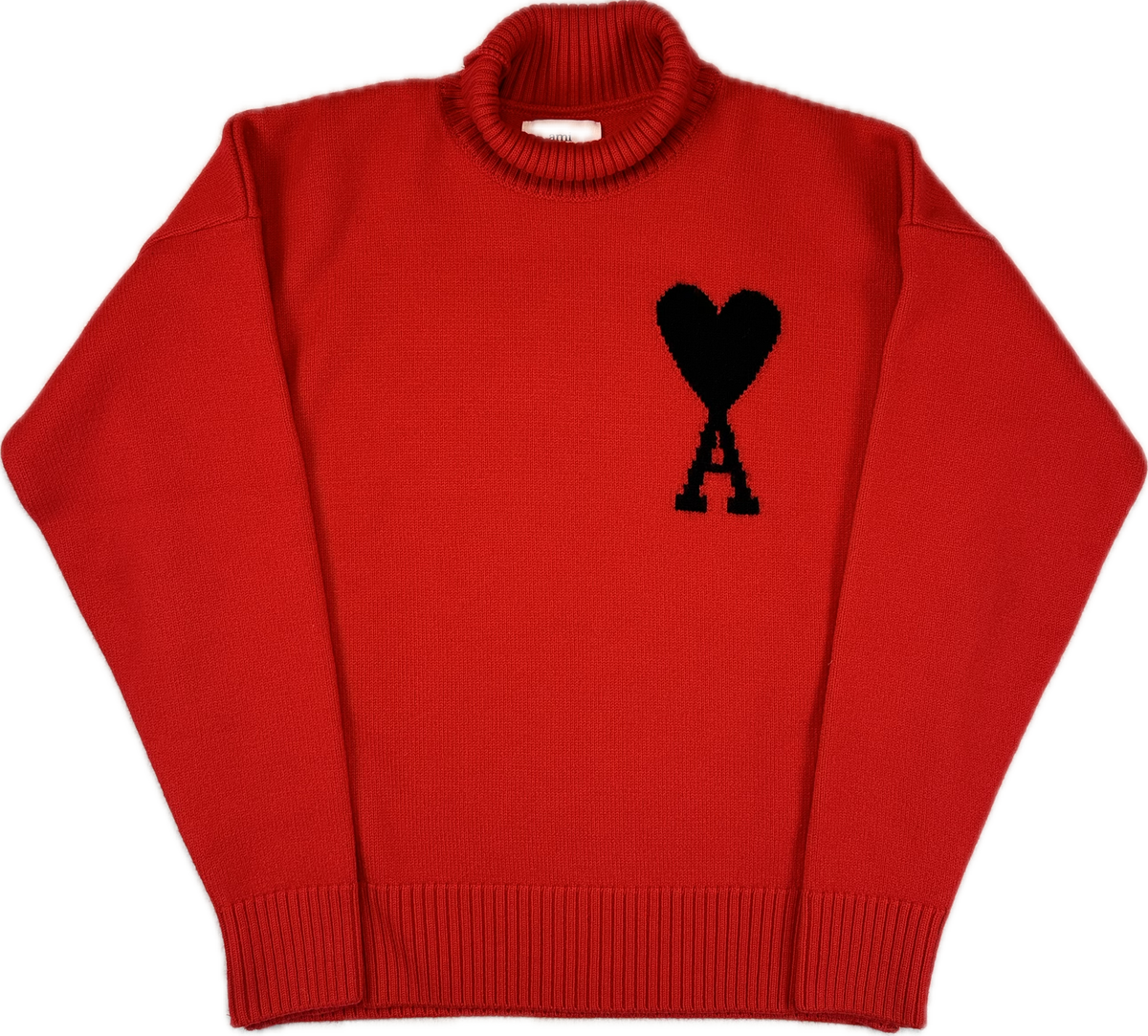 AMI Turtleneck, Herre Heart 'Rød' (Large) 😁