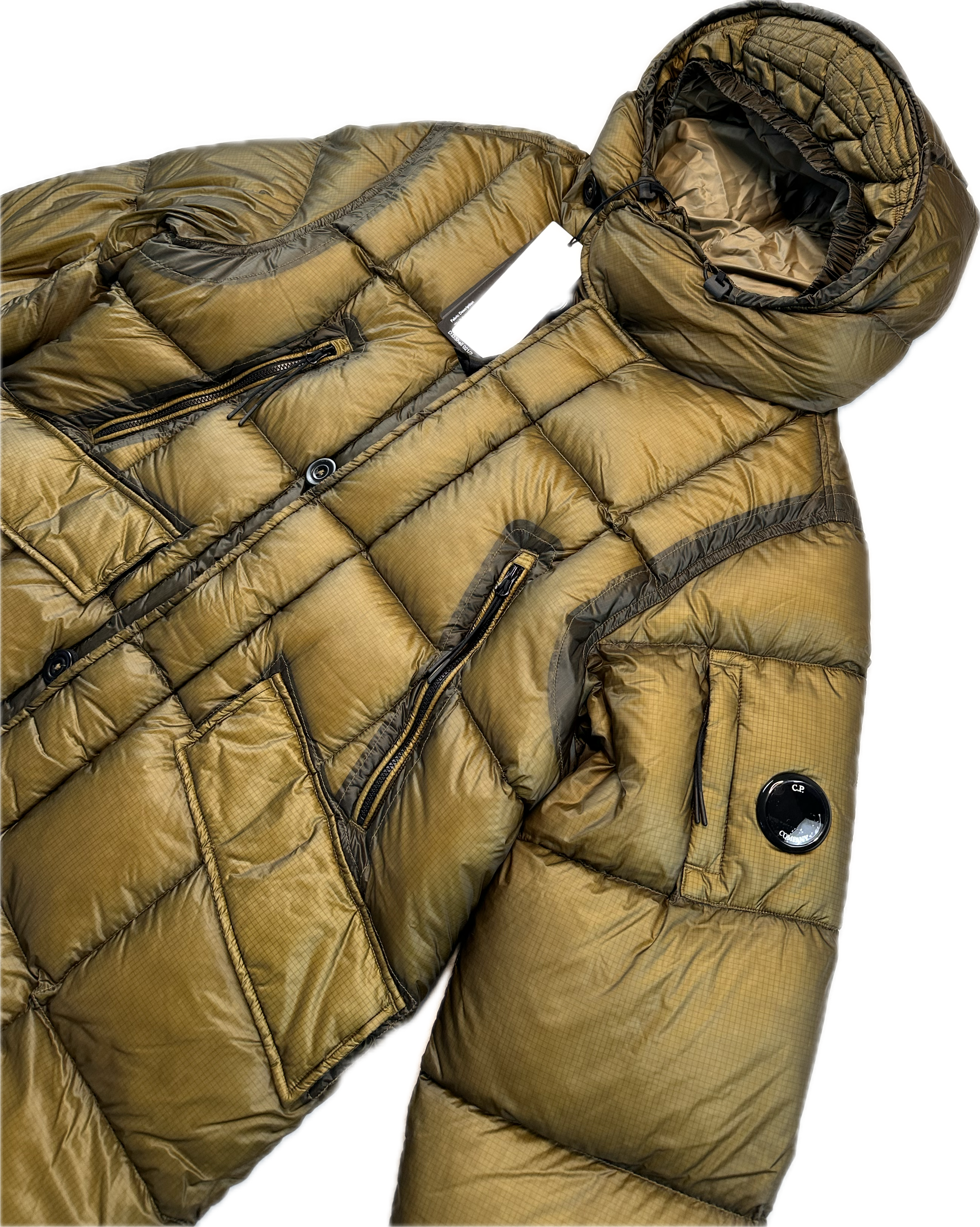 C.P. Company Jakke, Herre D.D. Shell Down Parka 'Brun / Guld' (Large, X-Large & XX-Large)