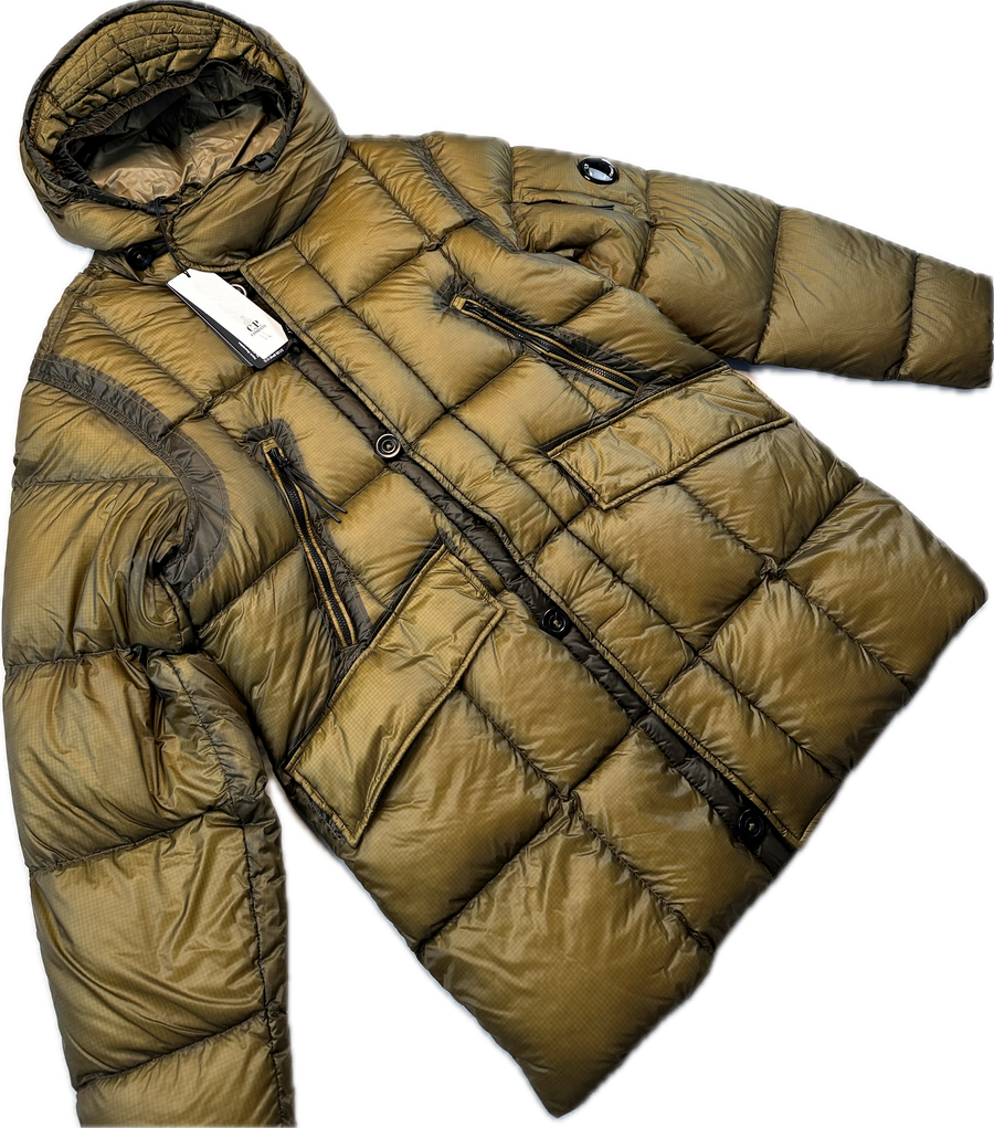 C.P. Company Jakke, Herre D.D. Shell Down Parka 'Brun / Guld' (Large, X-Large & XX-Large)