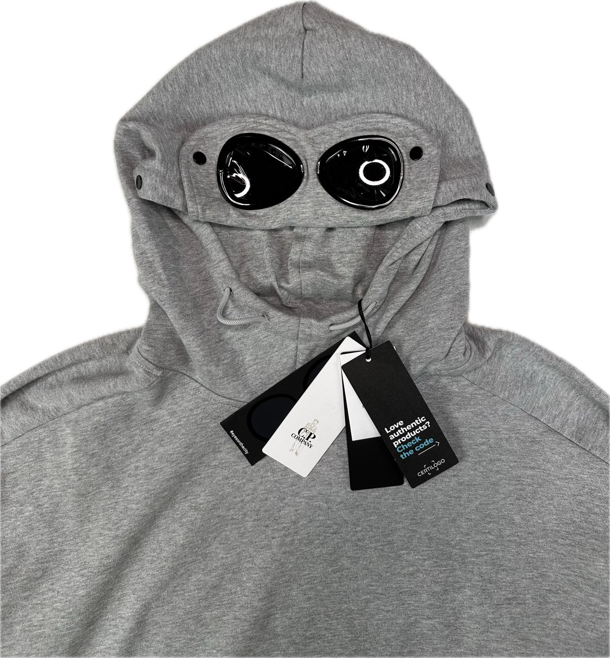 C.P. Company Hoodie, Herre Goggles 'Grå' (Large)