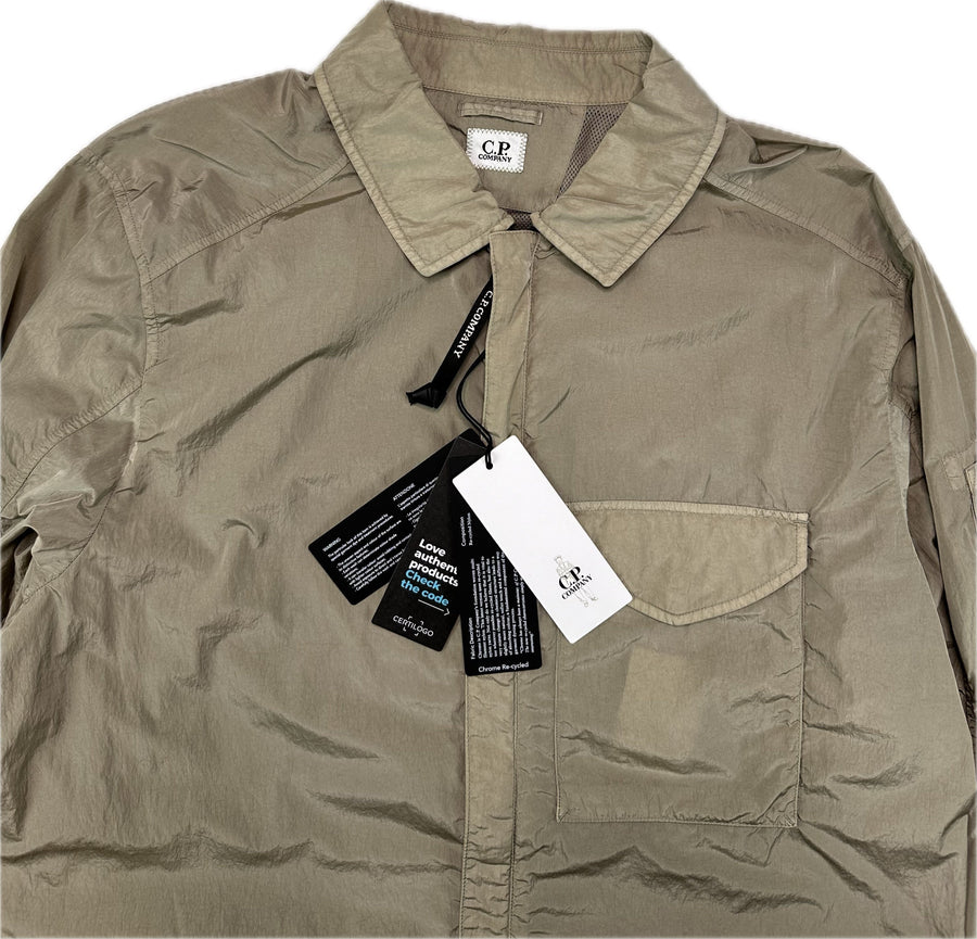 C.P. Company Overshirt, Herre Chrone-R Nylon 'Grøn' (X-Large)