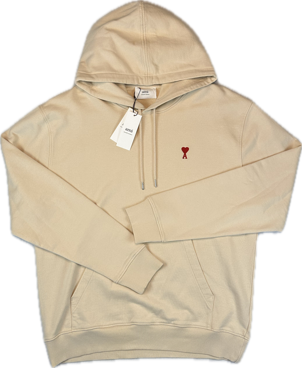 AMI Crewneck, Herre Heart 'Beige' (XX-Large) 😁