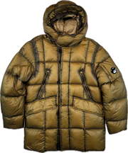 C.P. Company Jakke, Herre D.D. Shell Down Parka 'Brun / Guld' (Large, X-Large & XX-Large)