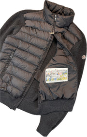 Moncler Cardigan, Herre 'Sort/Grå' Maglione Tricot (Large)