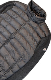 Moncler Cardigan, Herre 'Sort/Grå' Maglione Tricot (Large)