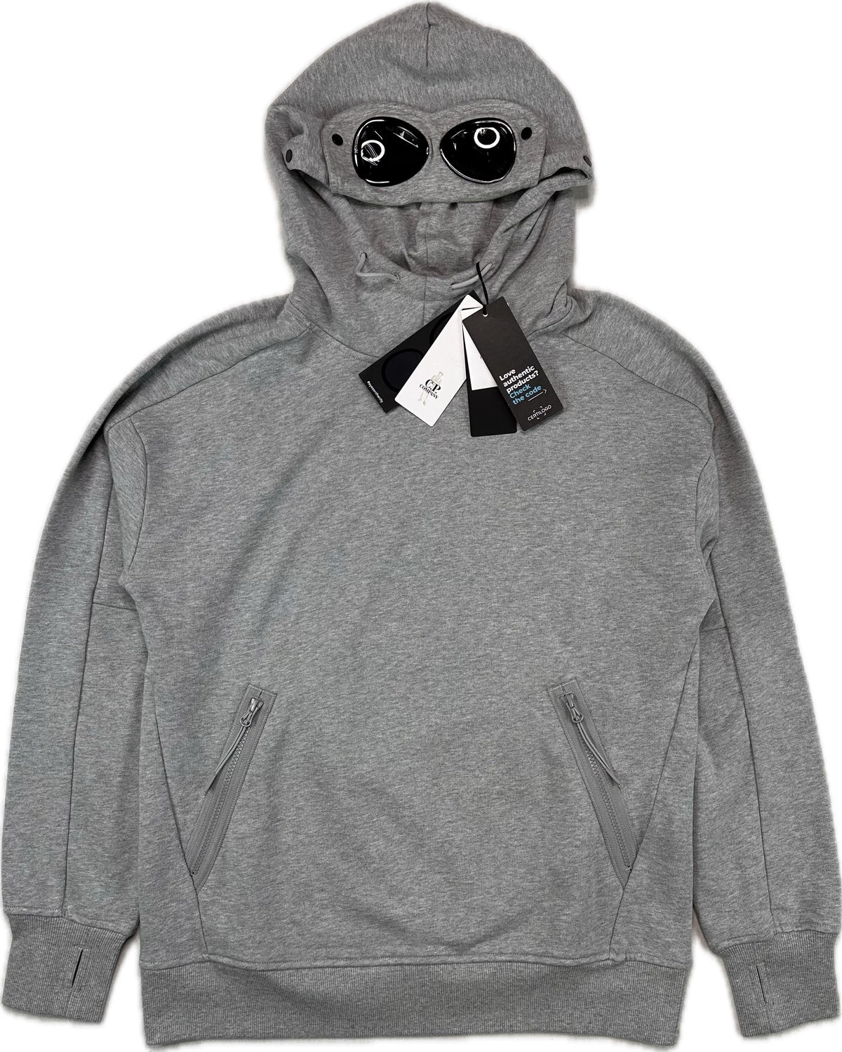 C.P. Company Hoodie, Herre Goggles 'Grå' (Large)