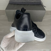Alexander McQueen Sneakers, 'Black Leather' Oversized  (41)