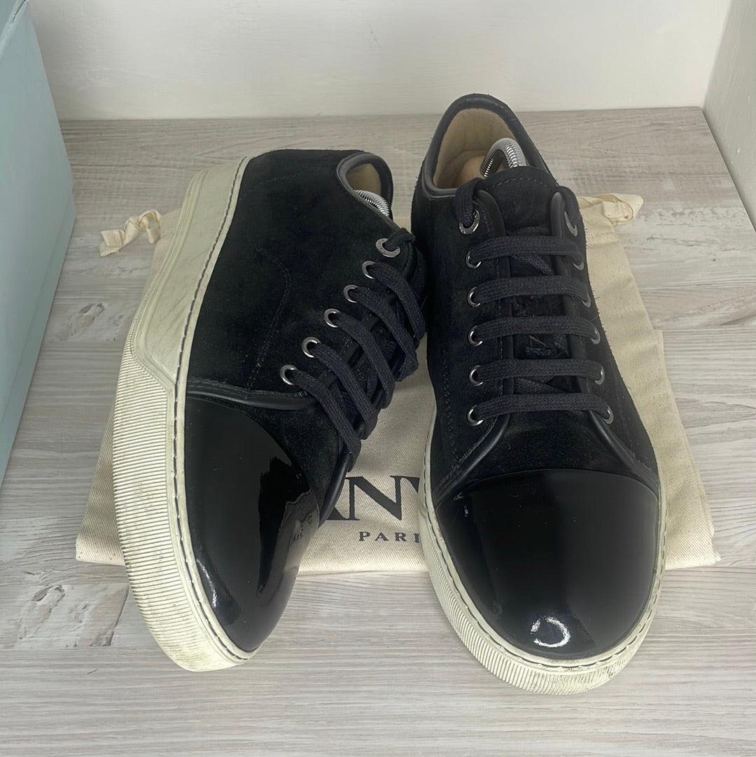 Lanvin Sneakers, Herre 'Sort' Lak Toe (43)