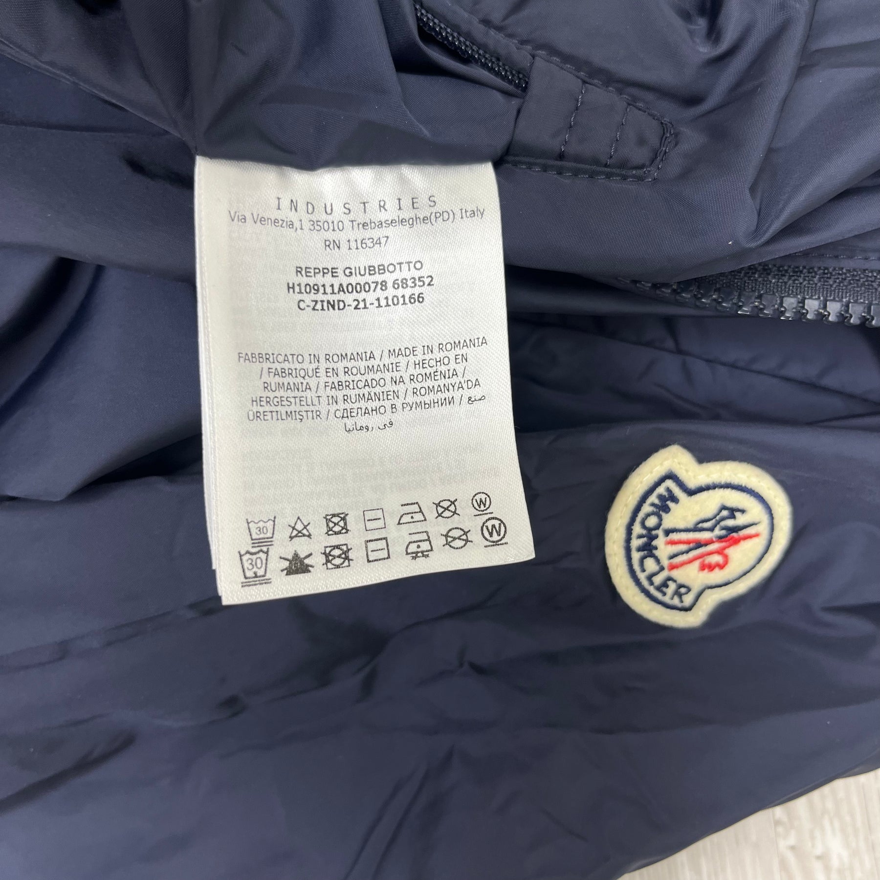 Moncler Vindjakke, Herre 'Navy Blå' Reppe (M2) ⭐️