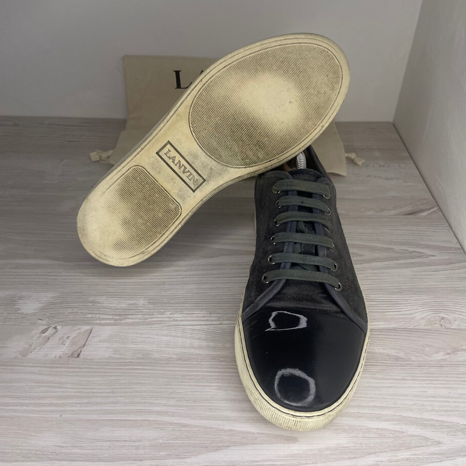 Lanvin Sneakers, Herre 'Sort' Grå Toe (40)
