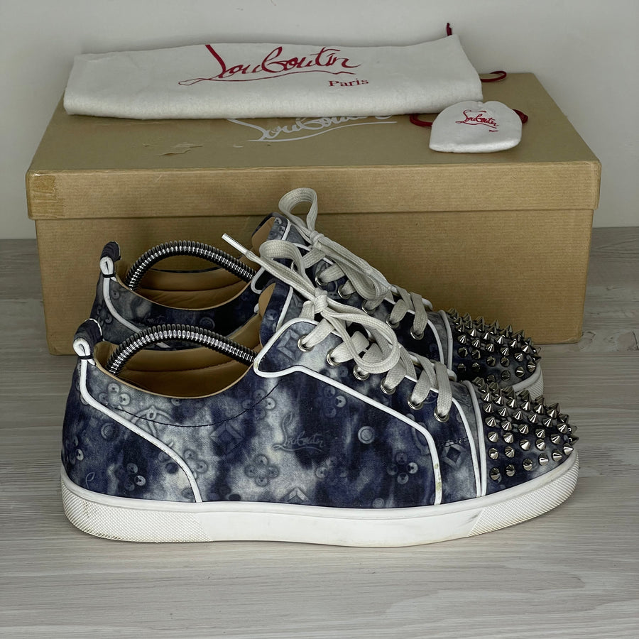 Christian Louboutin Sneakers, 'Multi Silver' Junior Spikes (41)