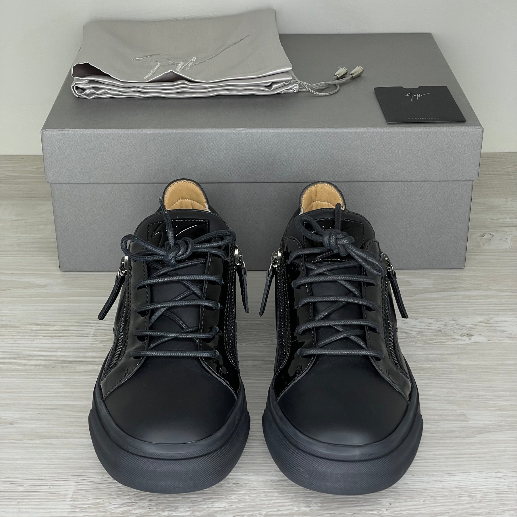 Giuseppe Zanotti, 'Black Leather' Frankie (40)