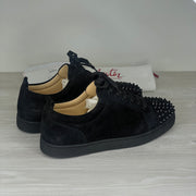 Christian Louboutin Sneakers, 'Black Suede' Junior Spikes (42)