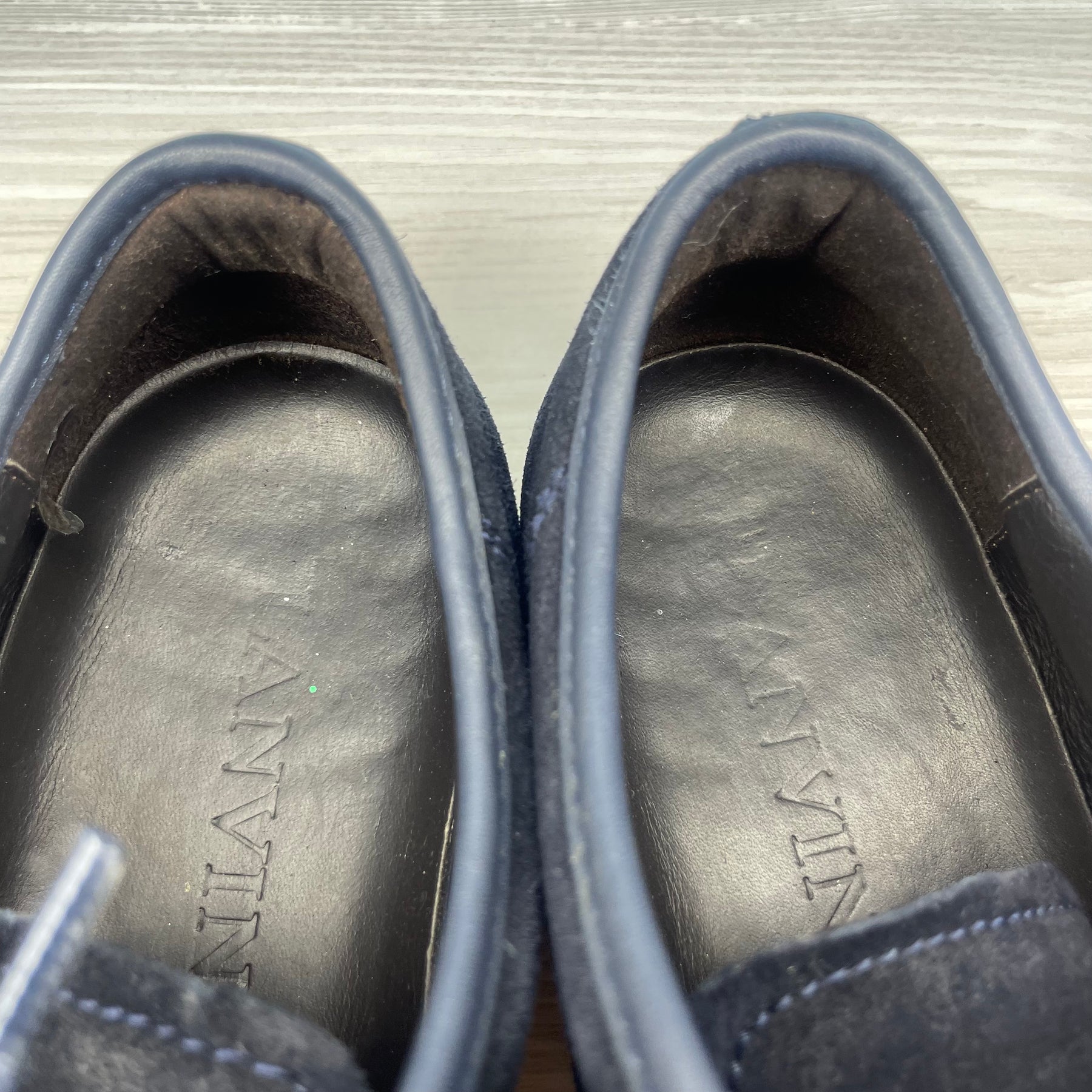 Lanvin Sneakers, 'Navy Suede' Mat Toe (40)