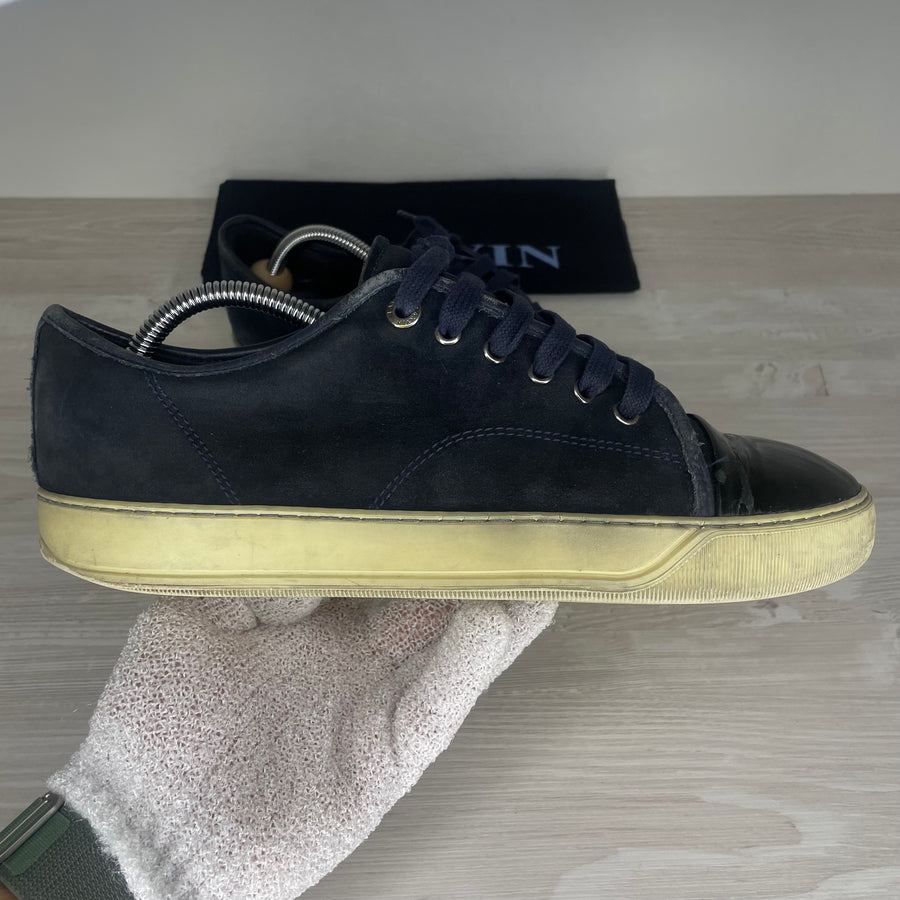 Lanvin Sneakers, 'Navy Suede' Lak Toe (42)