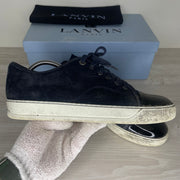 (RESERVERET) Lanvin Sneakers, 'Navy Suede' Lak Toe (43)