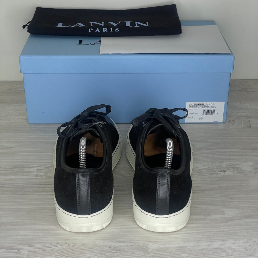 Lanvin Sneakers, 'Black Suede' Lak Toe (42)