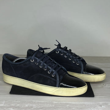 Lanvin Sneakers, Herre ‘Navy Blue’ Lak Toe (45)