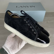 Lanvin Sneakers, 'Black Suede' Lak Toe (41)