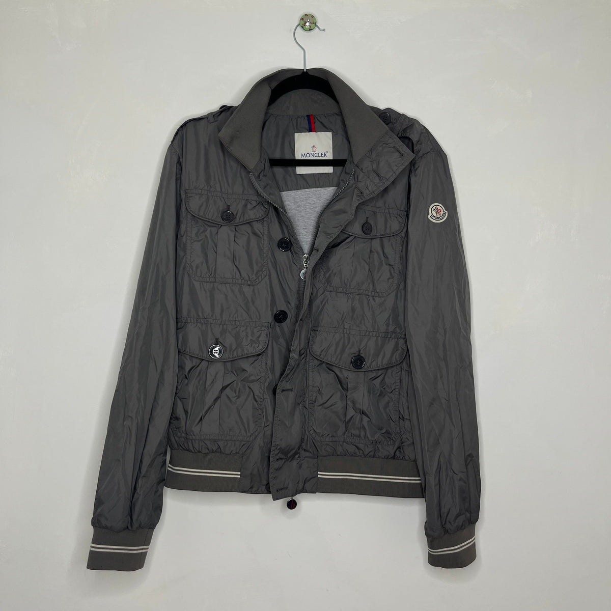 Moncler Vindjakke, Herre 'Grå' Delonix (M3 / Large) 🪸