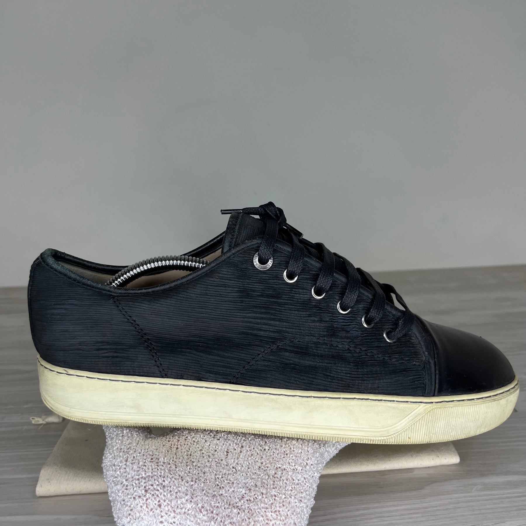 Lanvin Sneakers, Herre ‘Navy Blue’ Mat Toe (42)
