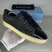 Lanvin Sneakers, 'Black Suede' Lak Toe (43)