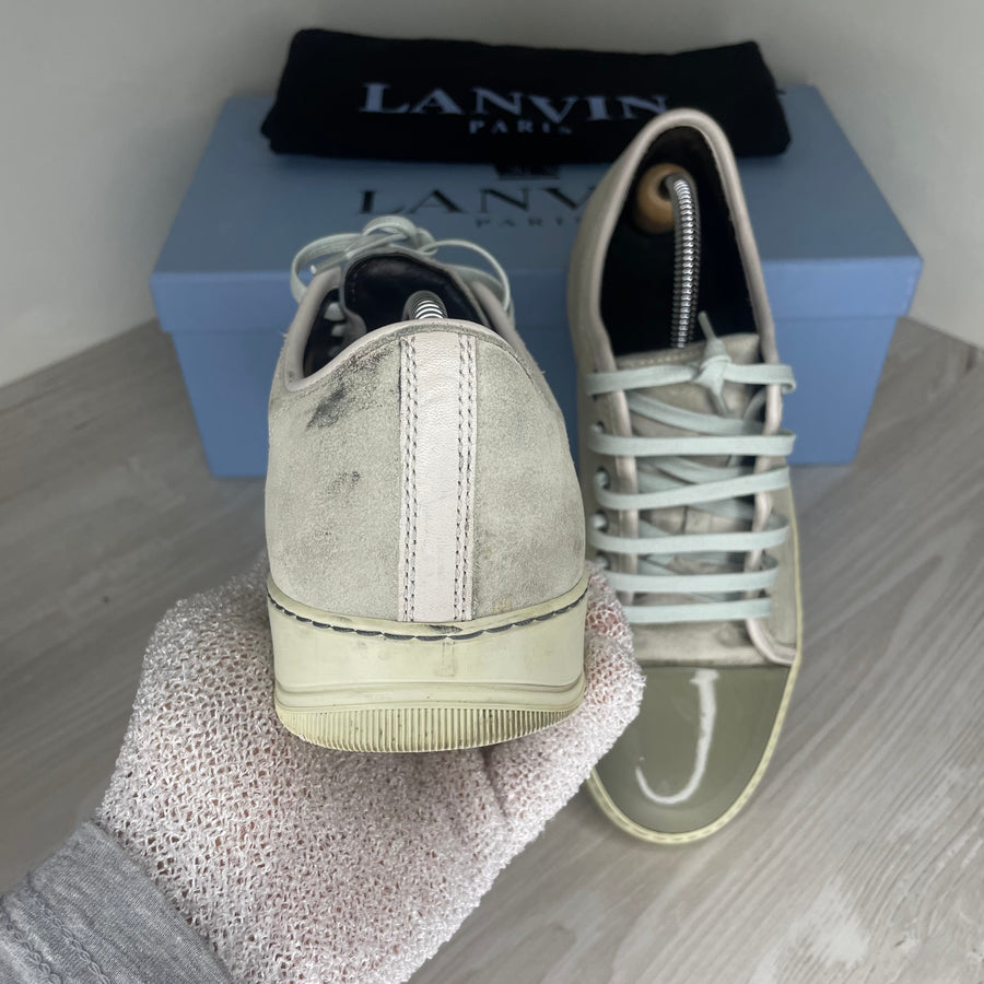 Lanvin Sneakers, Herre 'Lyse Grå' Lak Toe (40)